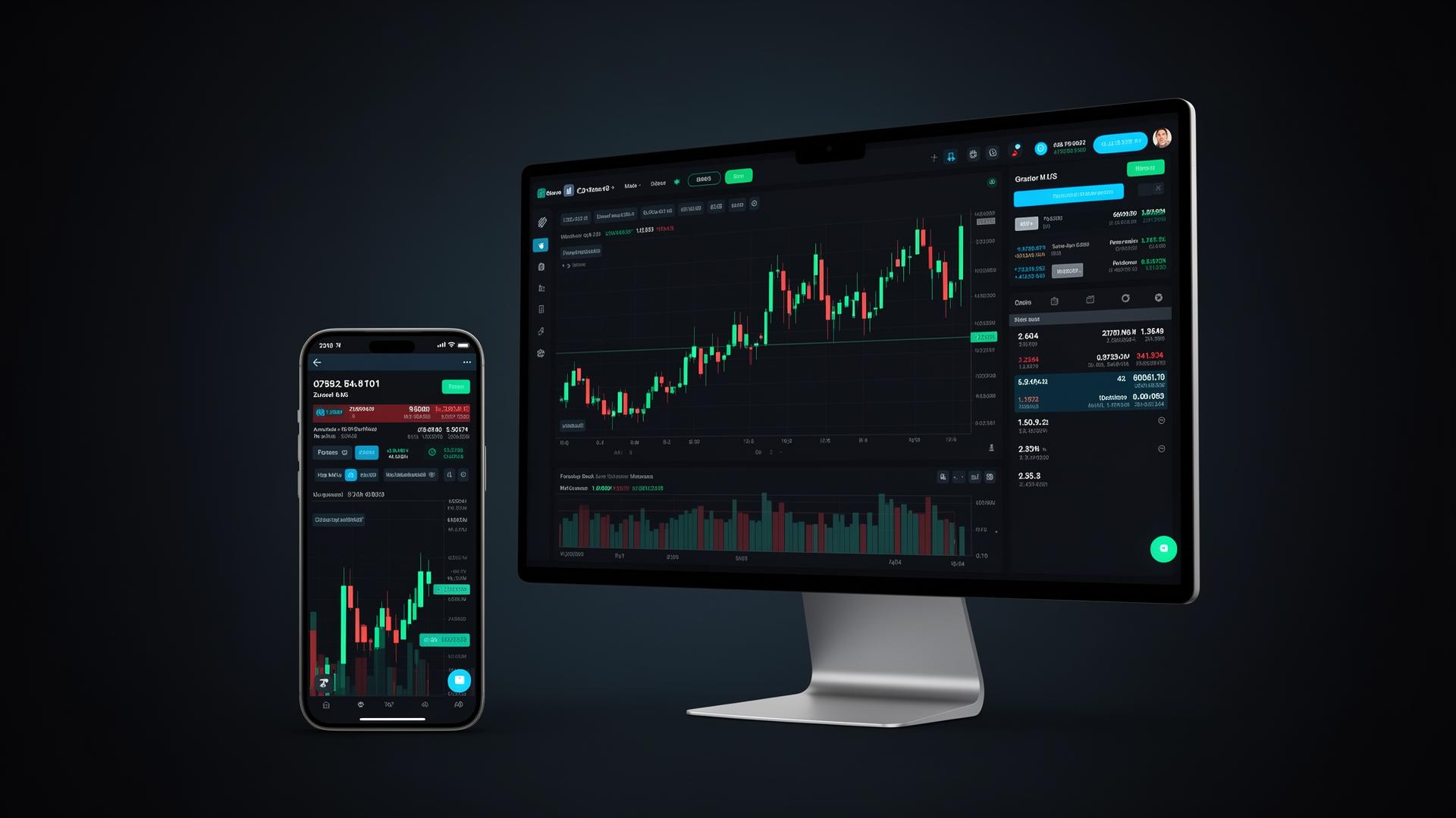 Veltrade platform on mobile and desktop devices